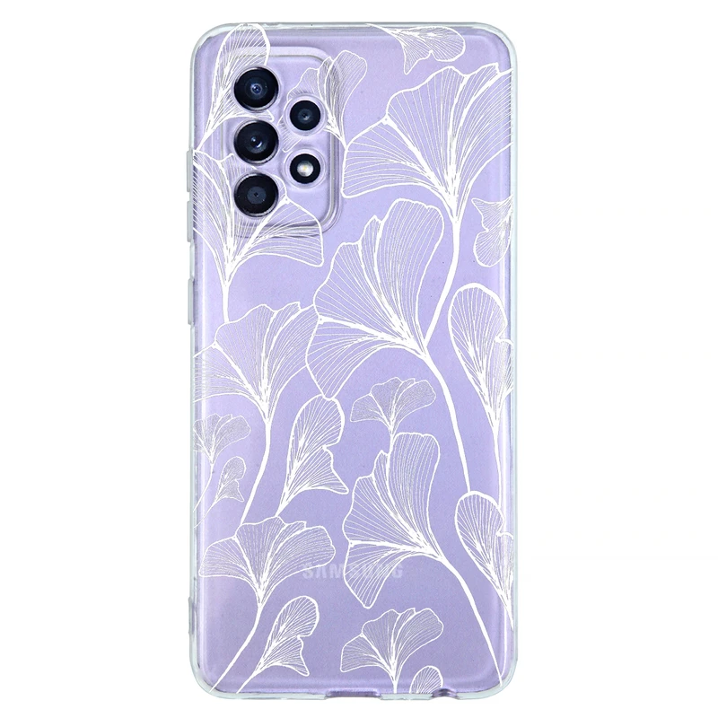 کاور مگافون طرح برگ مدل C51-W مناسب برای گوشی موبایل سامسونگ Galaxy A52 4G / 5G