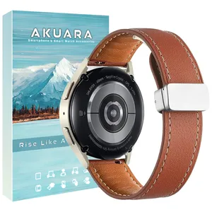 Akuara Leathery Magnet Band For Amazfit GTS / GTS 2e / GTS 2 / GTS 2 Mini / GTS 3 / GTS 4 / GTS 4 Mini / GTR Mini