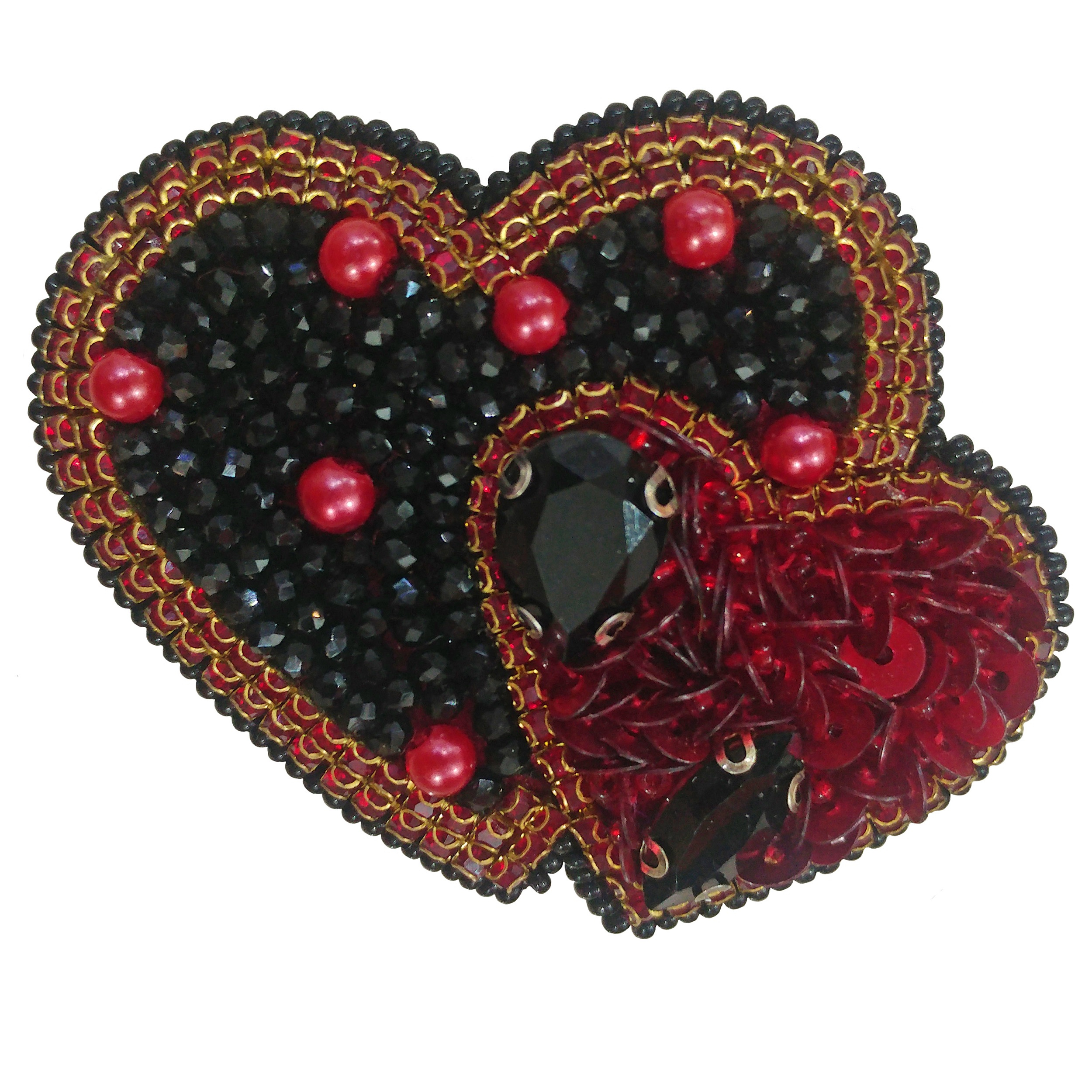 گل سینه طرح قلب کد 01