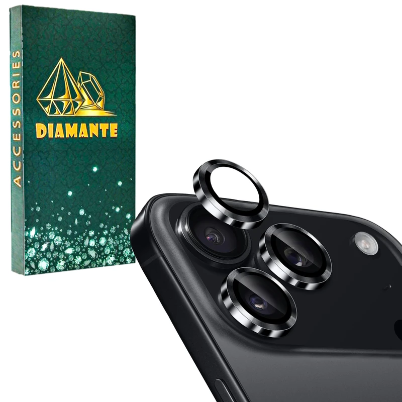 محافظ لنز دوربین فلزی دیامانته مدل Gn مناسب برای گوشی موبایل اپل iPhone 17 Pro