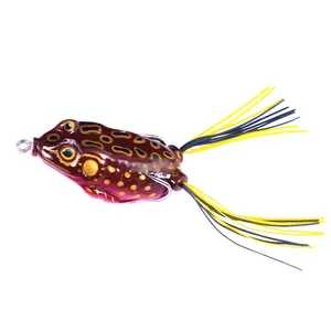 طعمه ماهیگیری مدل قورباغه ژله ای دم ریشی کد FOL-018