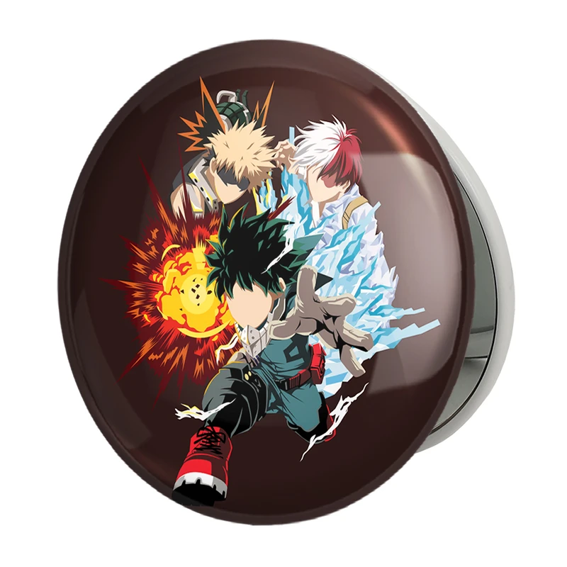 آینه جیبی خندالو طرح باکوگو و دکو و شوتو انیمه آکادمی قهرمان من مدل تاشو کد 11607 