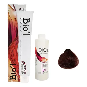 کیت رنگ مو بیول مدل BURGUNDY RED شماره 6.66 حجم 100 میلی لیتر رنگ شرابی قرمز آتشین تیره