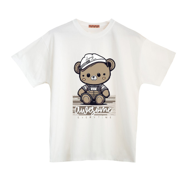 تی شرت آستین کوتاه پسرانه مدل خرس