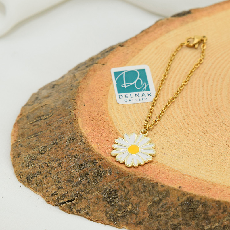 آویز ساعت زنانه دلنار گالری مدل بابونه کد 03