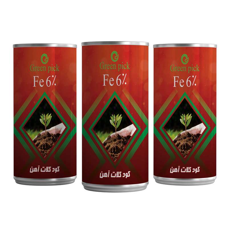 کود کلات آهن 6% گرین پیک مدل Fe37 وزن 25 گرم بسته سه عددی