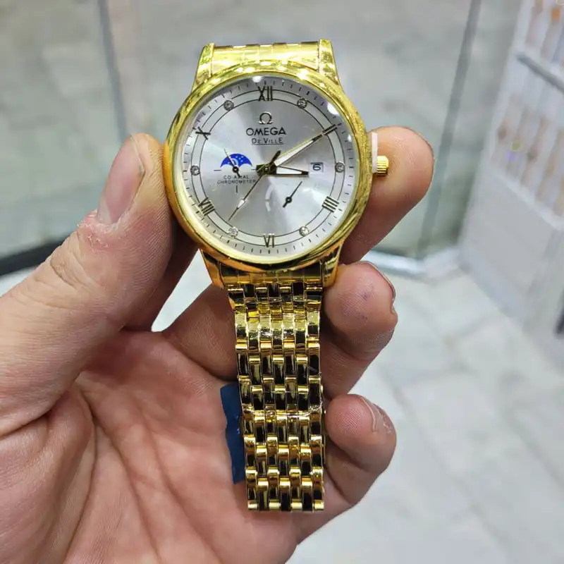 ست ساعت مچی عقربه ای  زنانه و مردانه مدل تقویم دار 011