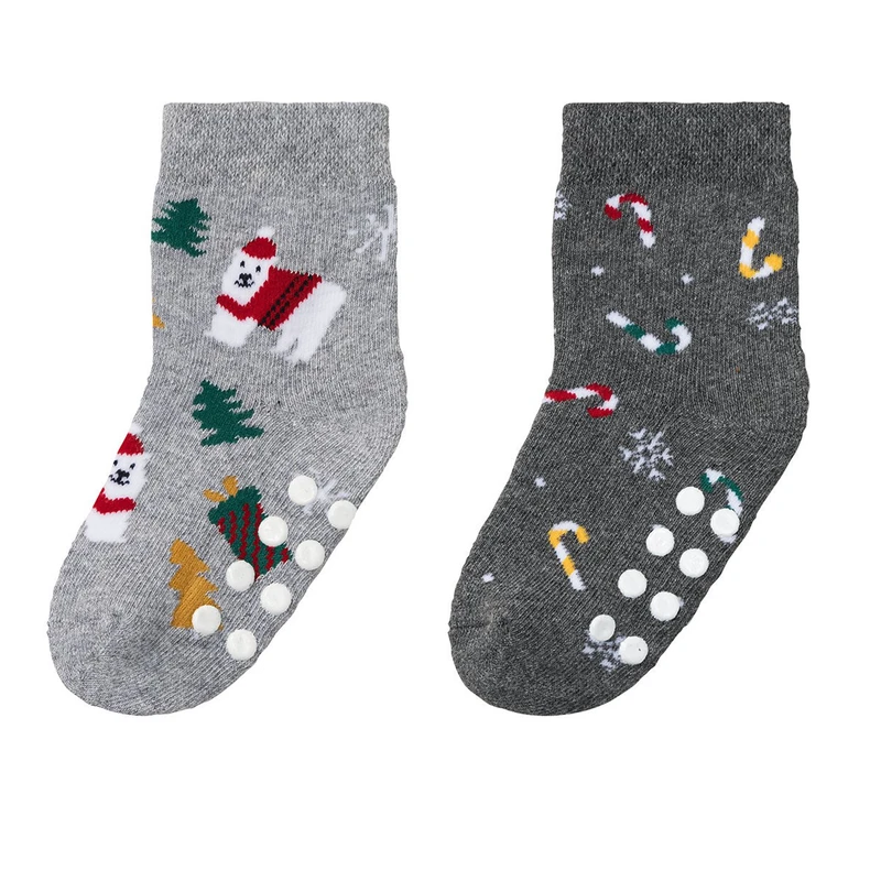 جوراب ساق کوتاه دخترانه لوپیلو مدل sh2025.28 مجموعه 2 عددی