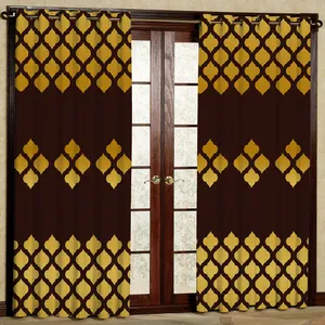   پرده مدل زیگ زاگی و لوزی هازان پانچی کد 4838 سایز 140x200 سانتی متر