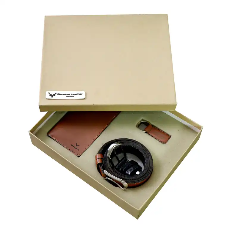 ست هدیه مردانه چرم بارثاوا مدل 1901