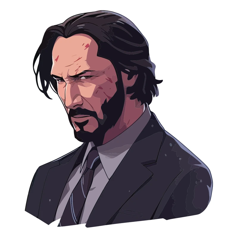 استیکر لپ تاپ پویا مارکت طرح کیانو ریوز کد 3585