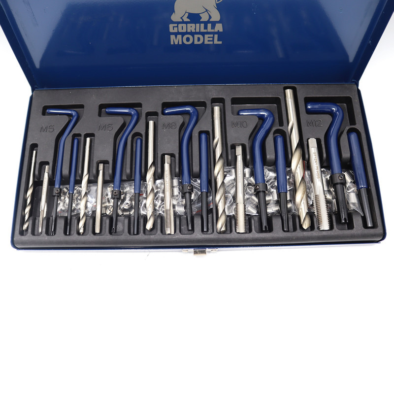 قلاویز و مته هلی کویل مدل گوریلا کد YP-SIZE-5-12MM مجموعه 131 عددی