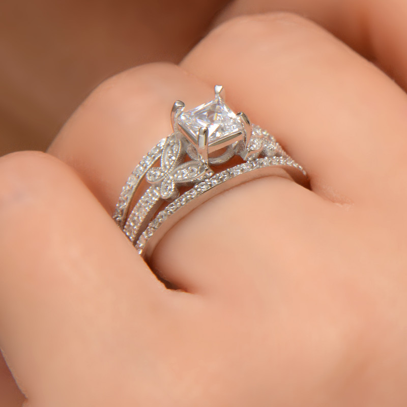 انگشتر طلا 18 عیار زنانه طلای مستجابی مدل سولیتر کد 67029