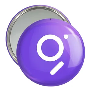 آینه جیبی خندالو طرح ارز دیجیتال گراف   کد 4072