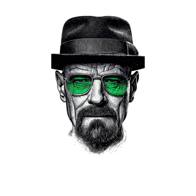 استیکر پارچه و لباس پاد آفرین مدل بازیگر هایزنبرگ بریکینگ بد کد 2441