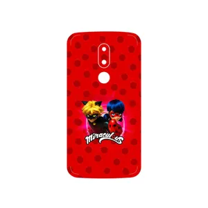 MAHOOT Ladybug and Cat Noir Cover Sticker for Motorola Moto M