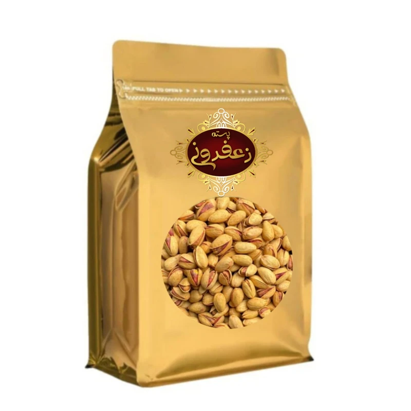 پسته بادامی زعفرونی شور مشهد - 500 گرم