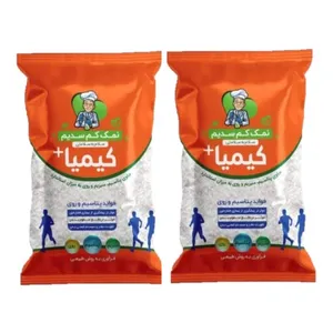 نمک کم سدیم با زینک کیمیا - 500 گرم بسته 2 عددی