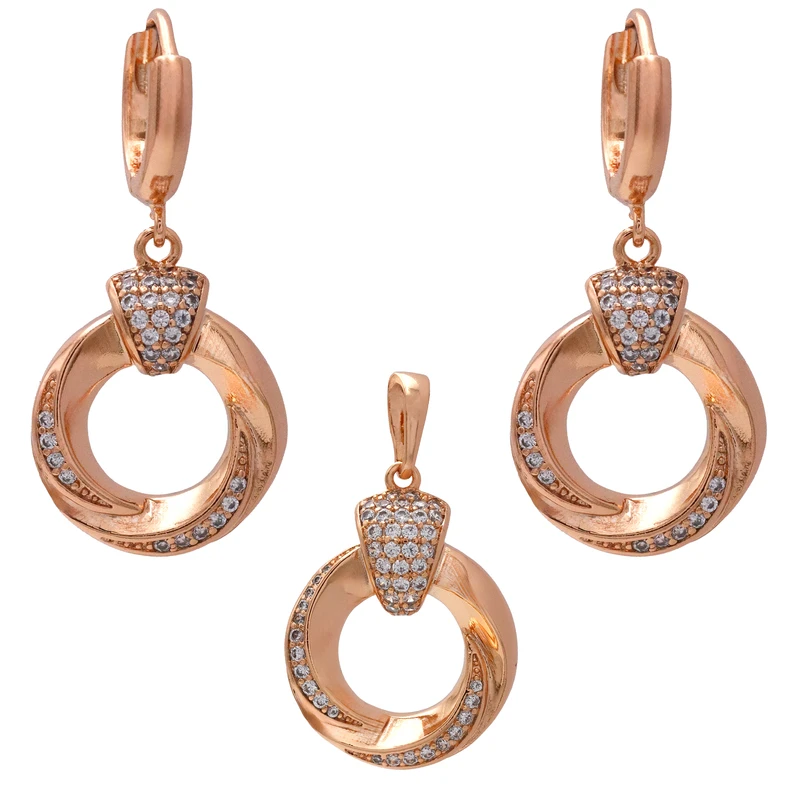 نیم ست زنانه ژوپینگ مدل دایره نگین دار کد THS 149