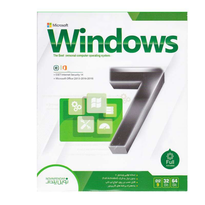 سیستم عامل WINDOWS 7 FULL ACTIVE + OFFICE COLLECTION نشر نوین پندار