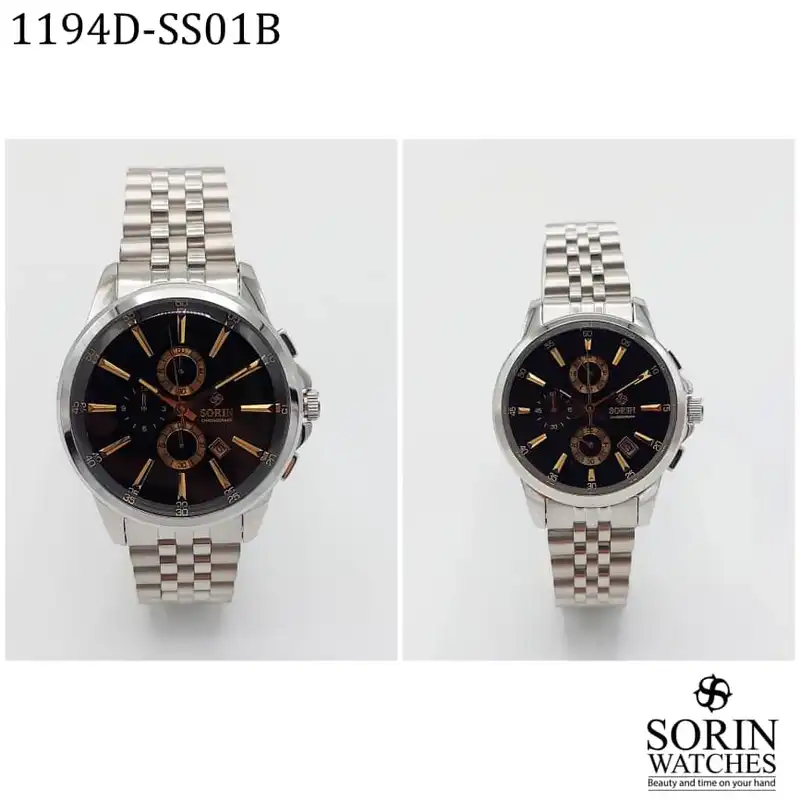 ست ساعت مچی عقربه ای زنانه و مردانه سورین مدل GL1194D-SS01B