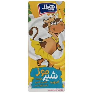 شیر موز هراز مقدار 0.2 لیتر