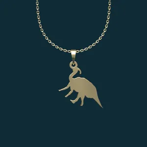 گردنبند طلا 18 عیار زنانه مدوپد مدل دایناسور کد BB2-1-1027