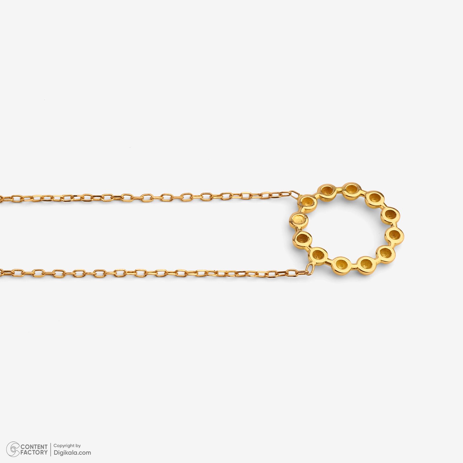 گردنبند طلا 18 عیار زنانه با طرح حلقه‌ای (فلامینگو) روبی آرت گالری مدل 234864 -  - 6