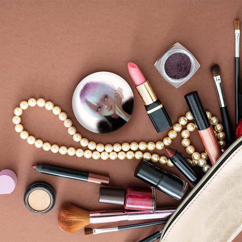 آینه جیبی خندالو مدل لوسی انیمه سایبرپانک کد 23982