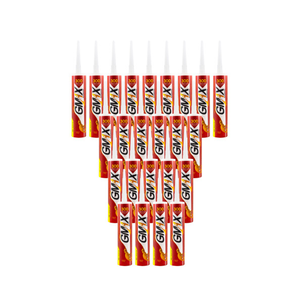 چسب سیلیکون جی مکس مدل 300 وزن 310 گرم بسته 24 عددی