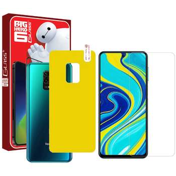 محافظ صفحه نمایش و پشت گوشی مدل hero مناسب برای گوشی موبایل شیائومی Note 9s