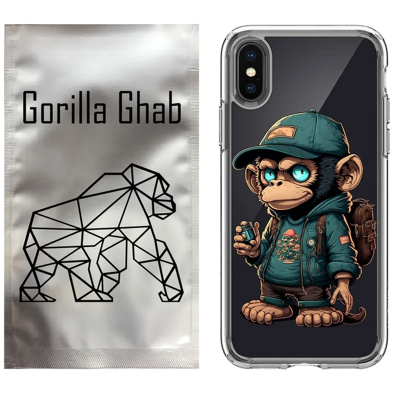 کاور گوریلا قاب مدل CLG کد 36 طرح میمون مناسب برای گوشی موبایل اپل iPhone X / XS