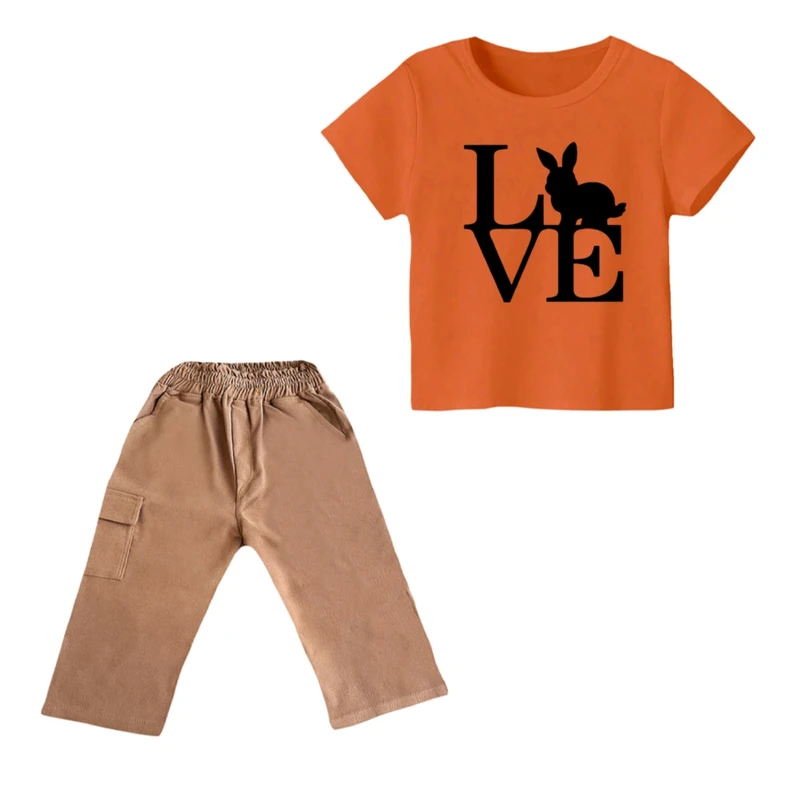 ست تی شرت و شلوارک دخترانه مدل خرگوش کد ۵