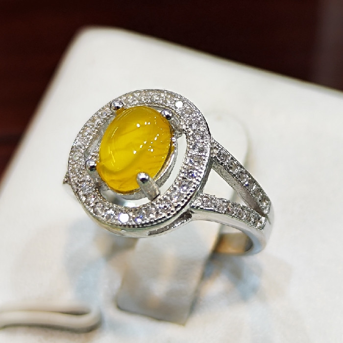 انگشتر نقره زنانه مدل عقیق شرف شمس کد 66