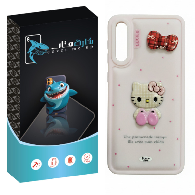 کاور شارک قاب مدل کیتی عروسکی مناسب برای گوشی موبایل سامسونگ Galaxy A70