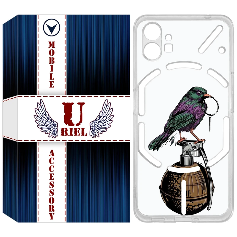 کاور یوریل مدل Clear کد 31 طرح پرنده مناسب برای گوشی موبایل ناتینگ فون Nothing Phone 1