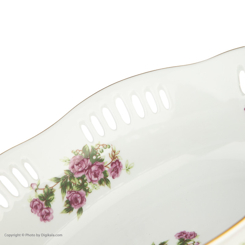 آجیل خوری لمونژ مدل بیضی توری گل