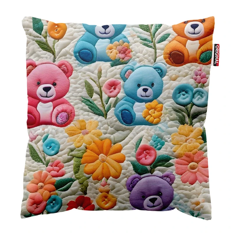  کوسن پاد آفرین طرح کارتونی بچگانه کد 3629 سایز 30*30 سانتی متر