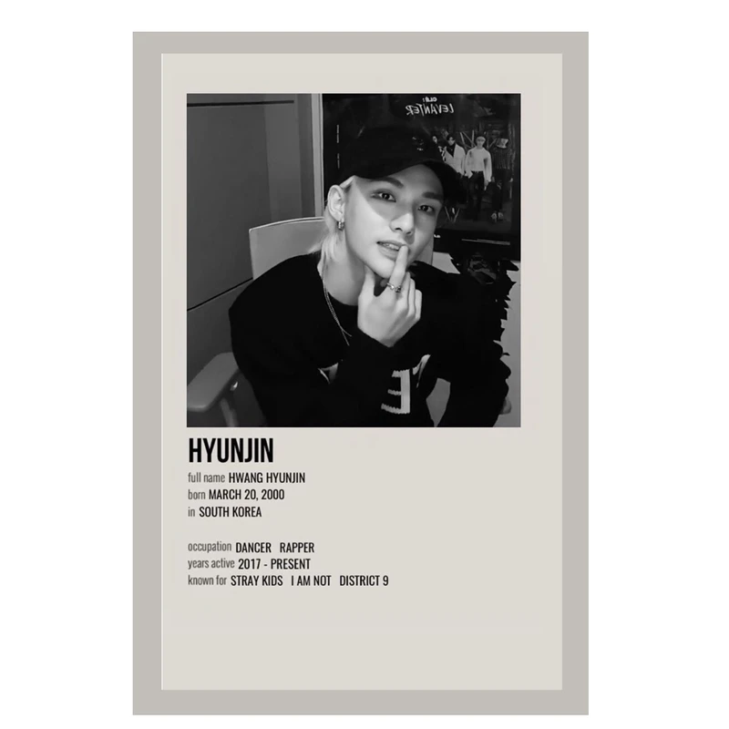 پوستر مدل استری کیدز stray kids طرح هیونجین hyunjin کد 463