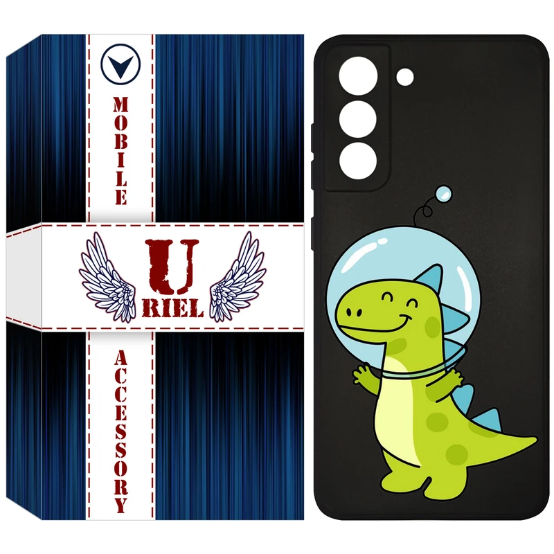 کاور یوریل قاب مدل KSH کد 62 طرح دایناسور فضانورد مناسب برای گوشی موبایل سامسونگ Galaxy S21 FE 5G