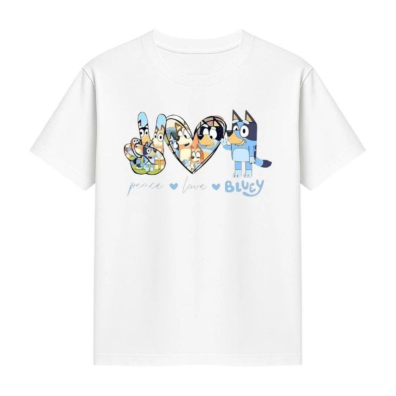 تی‌شرت آستین کوتاه دخترانه مدل بلویی کد p4 