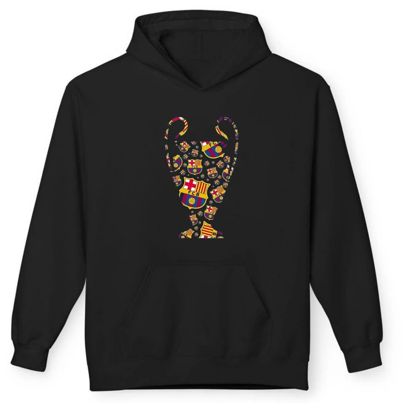 هودی مردانه پاد آفرین مدل فوتبالی بارسلونا کد 1368