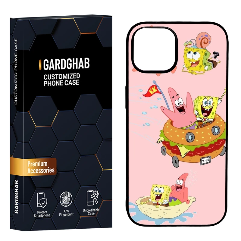 کاور گارد قاب مدل دور ژله ای پشت گلس فانتزی مناسب برای گوشی موبایل اپل iPhone 15 