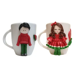 ماگ سرامیکی مدل عروسکی یلدا کد C-842 مجموعه 2 عددی