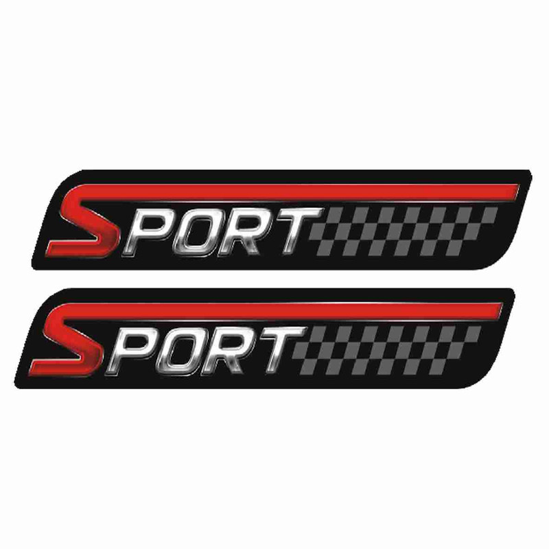 برچسب بدنه خودرو رایسان طرح SPORT کد St002 مجموعه 2 عددی