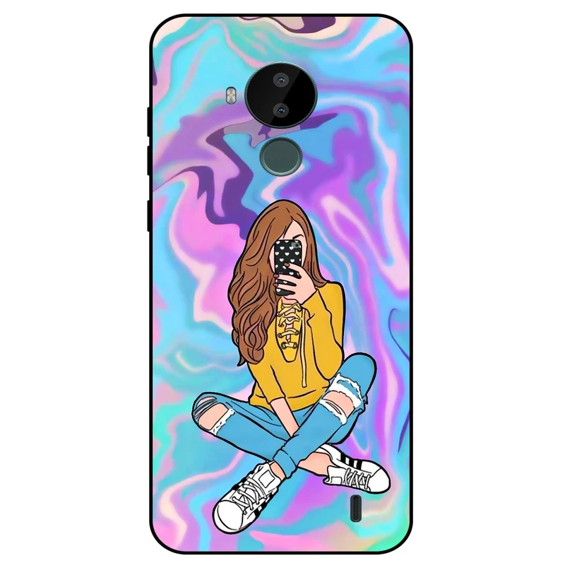 کاور مگافون طرح دخترانه مدل 7592 مناسب برای گوشی موبایل نوکیا C30     