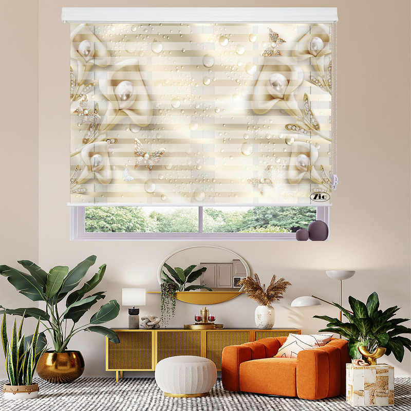پرده زبرا زیو مدل 3D-1176 سایز 100x150 سانتی متر