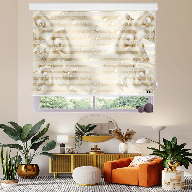 پرده زبرا زیو مدل 3D-1176 سایز 200x200 سانتی متر