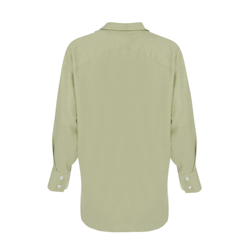 شومیز آستین بلند زنانه سرژه مدل 207340 رنگ سبز