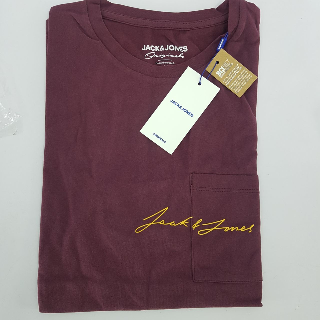 تی شرت آستین کوتاه مردانه جک اند جونز مدل ساده جیب دار کد Olympus12180662 -  - 3
